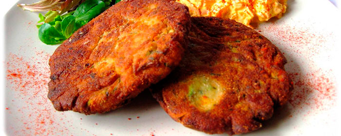 Hamburguesas de calabacín y garbanzos
