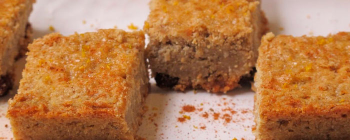 Cuadraditos de avena y zanahoria