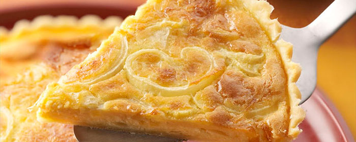 Tarta de cebolla y queso